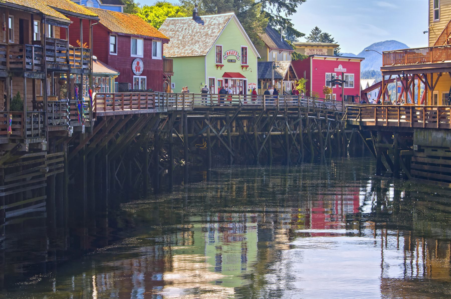 Historic Creek Street in Ketchikan on an Alaska cruise